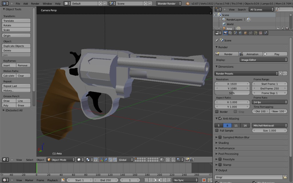 Revolver (Low Poly) preview image 1